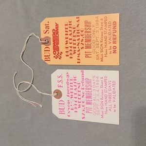 Oswego Speedway Budweiser 1994 Classic Pit Pass